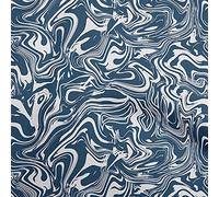 oneOone Viscose Chiffon Blue Fabric Abstract Marble Sewing Craft Projects Fabric Prints by Yard 42 Inch Wide