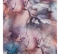 oneOone Viscose Chiffon Dusty Rose Fabric Abstract Floral Craft Projects Decor Fabric Printed by The Yard 42 Inch Wide