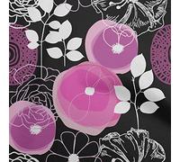 oneOone Viscose Jersey Black Fabric Watercolor Floral Sewing Craft Projects Fabric Prints by Meter 60 Inch Wide-aB