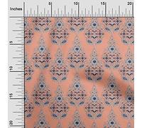 oneOone Viscose Jersey Fabric Floral & Paisley Block Print Fabric by The Meter 60 Inch Wide