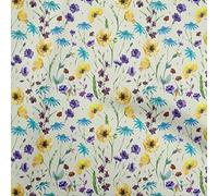 oneOone Viscose Jersey Light Green Fabric Watercolor Floral Sewing Craft Projects Fabric Prints by Meter 60 Inch Wide-aC