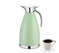 OnePine 2L/68 oz Stainless Steel Double Walled Vacuum Insulated Coffee Pot/Thermal Carafe,100% sealed hot and cold dual use,for Coffee,Tea,Milk,Beverage etc (Green)