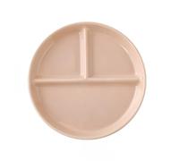OnePine Healthy Eating Plate Ceramic, 8 inch Round Diet Dinner Plate with 3 Compartment, Portion Control Plates for Adults Weight Loss