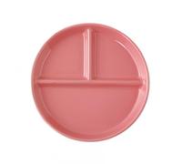 OnePine Healthy Eating Plate Ceramic, 8 inch Round Diet Dinner Plate with 3 Compartment, Portion Control Plates for Adults Weight Loss