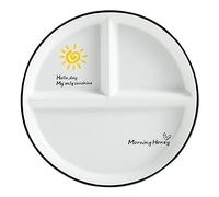 OnePine Healthy Eating Plate Ceramic, Balance Diet Plate, Portion Control Plates for Adults Weight Loss, Diameter: 23cm/9 inch
