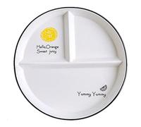 OnePine Healthy Eating Plate Ceramic, Balance Diet Plate, Portion Control Plates for Adults Weight Loss, Diameter: 23cm/9 inch