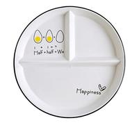 OnePine Healthy Eating Plate Ceramic, Balance Diet Plate, Portion Control Plates for Adults Weight Loss, Diameter: 23cm/9 inch