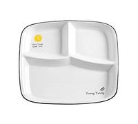 OnePine Healthy Eating Plate Ceramic, Diet Dinner Plate with 3 Compartment, Portion Control Plates for Adults Weight Loss