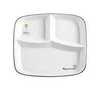 OnePine Healthy Eating Plate Ceramic, Diet Dinner Plate with 3 Compartment, Portion Control Plates for Adults Weight Loss
