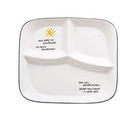 OnePine Healthy Eating Plate Ceramic, Diet Dinner Plate with 3 Compartment, Portion Control Plates for Adults Weight Loss