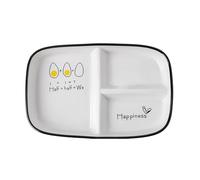 OnePine Healthy Eating Plate Ceramic, Rectangle Diet Dinner Plate with 3 Compartment, Portion Control Plates for Adults Weight Loss