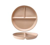 OnePine Porcelain Diet Dinner 3 Compartment Plate, Portion Control Plates, Divided Dinner Plates for Adults