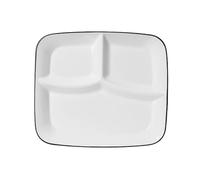 OnePine Porcelain Healthy Eating Plate, Diet Dinner Plate with 3 Compartment, Portion Control Plates for Adults Weight Loss