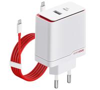Oneplus 100W USB and USB-C 3A Charger OnePlus SUPERVOOC with 1m Cable, White