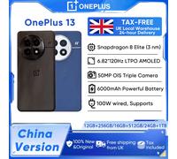 OnePlus 13 5G China Version Snapdragon 8 Elite 6.82'' 120Hz LTPO AMOLED Display ColorOS 15 6000mAh Battery 100W SUPERVOOC IP68 Black