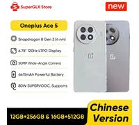 Oneplus Ace 5 Unlocked 5G Smartphone Snapdragon 8 Gen 3 6.78" AMOLED 120Hz Display 6415mAh 80W Charger 50MP Camera Android 15.0 Titanium