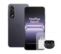 OnePlus Nord 5 Smartphone 12GB RAM 512GB Storage, 6.83" 144Hz AMOLED, Snapdragon 8s Gen 3, 50MP Dual Camera, 5200mAh Battery, with 80W Charger and Nord Buds 3 Pro, Grey
