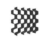 Onerbuy 8pcs DIY Honeycomb Closet Organizer Drawer Dividers Plastic Partition Cabinet Clapboard Storage Boxes for Underwear Socks Bras Ties Belts Scarves and Makeup (Black)
