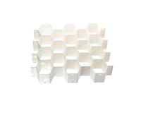 Onerbuy 8pcs DIY Honeycomb Closet Organizer Drawer Dividers Plastic Partition Cabinet Clapboard Storage Boxes for Underwear Socks Bras Ties Belts Scarves and Makeup(White)
