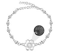 Oneress 100 Languages Love Bracelet Silver Hidden Message Jewelry Romantic Valentine Proposal Gift Matching Couple Engraved Bracelet Y4224-White