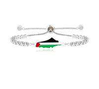 Oneress Adjustable Stainless Steel Tennis Bracelets | Palestine Freedom Bracelet |Palestinian style bracelet |Traditional Ethnic Jewellery| Peace and Justice Symbol YA5210 -White