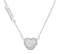 Oneress Always Mom - Forever Friend Mom Necklace，Baguette & Round CZ Pave Love Heart Mother's Day Pendant Necklace for Mom from Daughter or Son YA4663