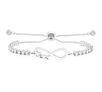 Oneress Christian Bracelet Infinity Charm Love Heart God Jesus Bracelet 3mm Cubic Zirconia Tennis Bracelet for Women Y4342 (White)