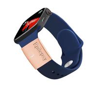 Oneress Epilepsy Medical ID Watch Band Label Warning Plate, Personalized Stainless Steel Emergency Alert Tag, Durable Medical Information for Men & Women YA4313 Rose Gold-Epilepsy
