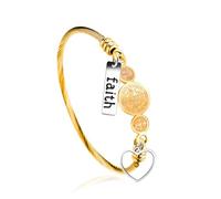 Oneress Heart Shaped Mustard Seed Bracelet Faith Jewelry Meaningful Patron Saint Christmas Gifts Good Luck Amulet for Women Girls Y4231(Gold Heart)