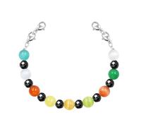 Oneress Interchangeable Beaded Bracelet | Cat's Eye Stone Stone & Hematite Bead | Replacement Medical Alert Bracelet | Tag Not Included YA5055 (Multi)