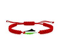 Oneress Middle Eastern Rope Bracelet, Artisan Enamel Faith Jewelry, Unique Gift for Palestine Supporters YA5882 Red-White