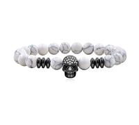 Oneress One Piece Skull Zircon Elastic Bracelet, High-Quality Stone Bead Bracelet, Bitthday Gifts, New Year Gift, Valentine's Day Gift for Men and Women, M, No gemstone
