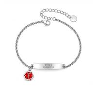 Oneress Personalization Code Medical Alert Bracelet, Custom Engraved Stainless Steel ID Tag for Seniors Women, Emergency Medical Info Jewelry for Travel Daily Use YA7012, Men's Medical ID Tag