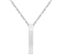 Oneress Prophet Muhammad Necklace for Men - Islamic Prayer Necklace with Quran Verse Square Pillar Pendant Stainless Steel Praying Jewelry