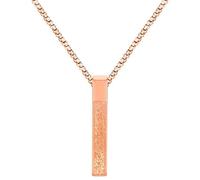 Oneress Prophet Muhammad Necklace for Men - Islamic Prayer Necklace with Quran Verse Square Pillar Pendant Stainless Steel Praying Jewelry