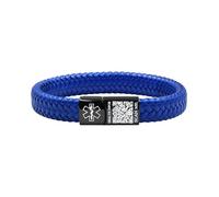 Oneress QR Code Bracelet, Custom Scan Medical Wristband, Type 1 Diabetes, Biker Alert, Special Needs ID Band YA5551-Blue QR Code
