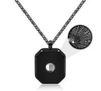 Oneress Romantic Love Necklace, Magic Projection I Love You Pendant, Crystal Charm, Elegant Jewelry for Proposal, YA5222 Black-DIY
