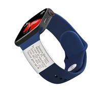 Oneress Smartwatch Medical ID Tag for Apple Watch, Custom Emergency Alert Info Tag, Stainless Steel Waterproof Personalized Health Safety Label for Men Women YA4313 White-DIY