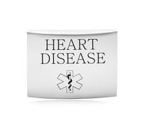 Oneress White HEART DISEASE Medical ID Apple Watch Band Label, Personalized Medical Safety Wristband for Parents YA4313 White-HEART