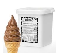 ONERO Chocolate Taste | Premium Dairy Soft-Serve Ice Cream Powder Mix 2.5kg | Makes Up to 9kg/90 Servings | Just Add Water | Slow Melting | Produced in the UK