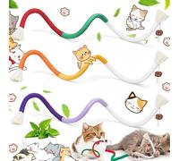 Oneroomone Pack of 3 Cat Teething Rope, Chew Toy Cat Teething Rope, Dental Care Catnip Toy, Teething Rope, Catnip Toy, for Cats Dental Care and Against Bad Breath 70 cm / 27.5 Inches