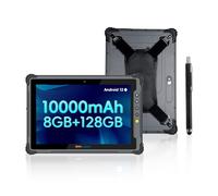 ONERugged Rugged Tablet M10T, 10.1 inch Andriod 12 Tablet, Octa-Core CPU 8GB+128GB, IP65 MIL-STD-810H Waterproof, 10000mAh, Industrial Outdoor Work PC w/ 13MP+5MP Camera, 4G LTE/WiFi 5/BT 5.1/NFC-Gray