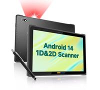 ONERugged Ultra Thin 5G Rugged Tablet with Barcode Scanner M195T, 10.1 inch Andriod 14 Enterprise Tablet, 1D/2D QR Inventory Scanner, 9500mAh, 8GB+128GB Industrial Outdoor Work PC for WMS, Retail