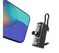 ONES 5000mAh Mini Power Bank, 10.5W Dual-Way Quick Charge, Smart Digital Display, LED Lights, Portable Battery Phone Charger for iPhone 16/15/14/1312 Samsung S22/23, USB C Plug & Lighting Cable, Black