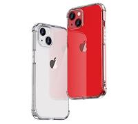 ONES for iPhone 14 Plus Case HD Clear『 Military Protect Shockproof Airbags 』『 Speaker Resonance 』〔 Screen & Lens Guard 〕〔 Anti-Slip 〕〔 Strap Hole 〕 Sturdy Impact Absorb Anti-Yellow Silicone Cover