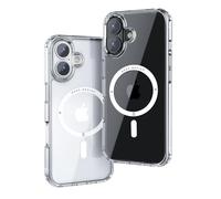 ONES for iPhone 16 Plus Magnetic Hard Case for MagSafe, [Stable Charging] [Lens Screen Protect][Military Shockproof Airbags] [Scratch Prevention Anti-Slip] Rugged Slim Hybird Cover, Clear
