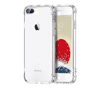 ONES for iPhone 8 Plus/7 Plus Case HD Clear『 Military Protect Shockproof Airbags 』『 Speaker Resonance 』〔 Screen & Lens Guard 〕〔 Anti-Slip 〕〔 Strap Hole 〕 Slim Transparent Anti-Yellow Silicone Cover