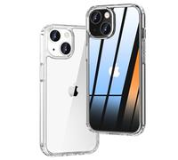ONES iPhone 14 Plus HD Clear Slim Hard Case『Shockproof Air Cushion』 『Raised Edges Protect Camera & Screen』 [ Non-Yellow ] [ Anti-Slip ] PC + TPU Hybrid Protective Transparent Silicone Cover