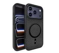 ONES Magnetic for iPhone 17 Pro Max Slim Case, [Compatible with MagSafe][Military-Grade Drop Protection] Carbon Fiber Pattern, Shockproof Protective Hard Back Cover 6.9 inch, Black