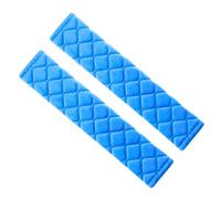 ONESAVE Fleece Car Seat Belt Pad Cover Kit, 2-Pack - Soft Car Safety Seat Belt Strap Shoulder Pads for Adults and Children (Blue Fleece)